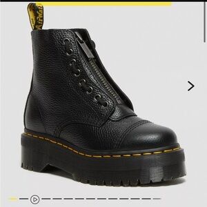 Dr. Martens Black Milled Nappa Leather Boots